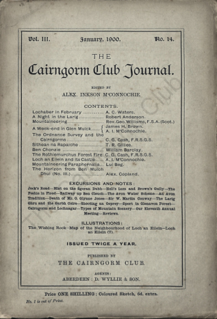 The Cairngorm Club Journal No 14 cover